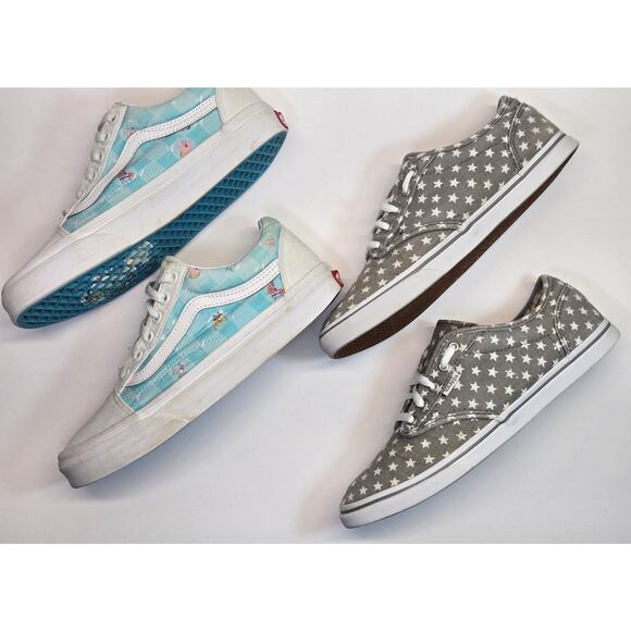 WMN 2 Pair Lot Vans Stars | Spongebob Low Top Skate Shoes Sz. 7.5 | Bundle - Picture 3 of 8